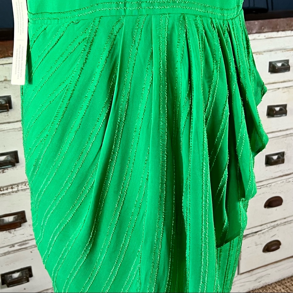 Anthropologie Green Mini Dress 0p View 4